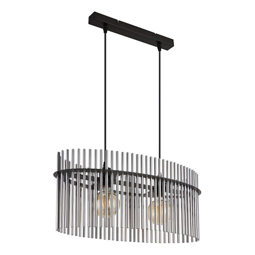 Globo - Lestenec na vrvici 2xE27/60W/230V črna