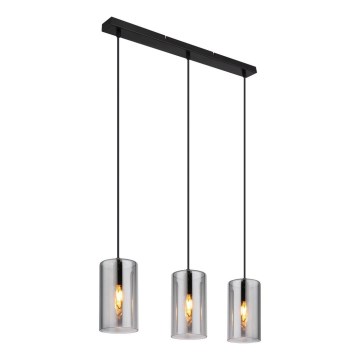 Globo - Lestenec na vrvici 3xE14/25W/230V črna