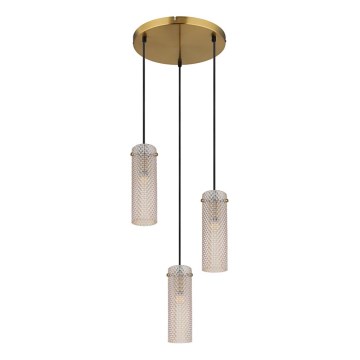 Globo - Lestenec na vrvici 3xE14/40W/230V zlata
