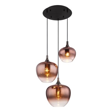Globo - Lestenec na vrvici 3xE27/40W/230V baker