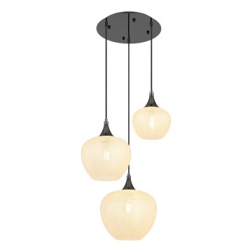Globo - Lestenec na vrvici 3xE27/40W/230V bela/antracit