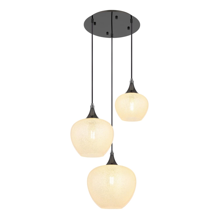 Globo - Lestenec na vrvici 3xE27/40W/230V bela/antracit