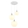 Globo - Lestenec na vrvici 3xE27/40W/230V bela