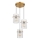 Globo - Lestenec na vrvici 3xE27/60W/230V pr. 47 cm zlata