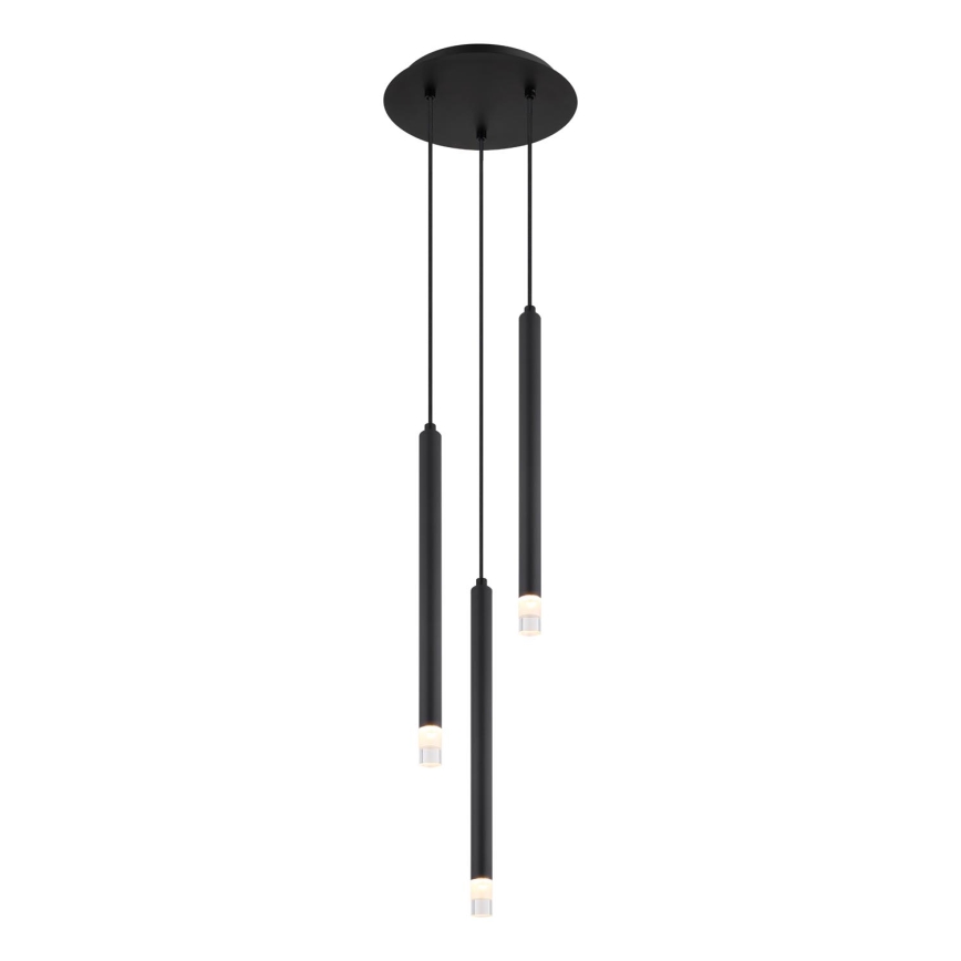 Globo - Lestenec na vrvici 3xG9/4W/230V pr. 24 cm črna
