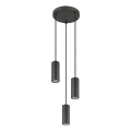 Globo - Lestenec na vrvici 3xGU10/25W/230V črna