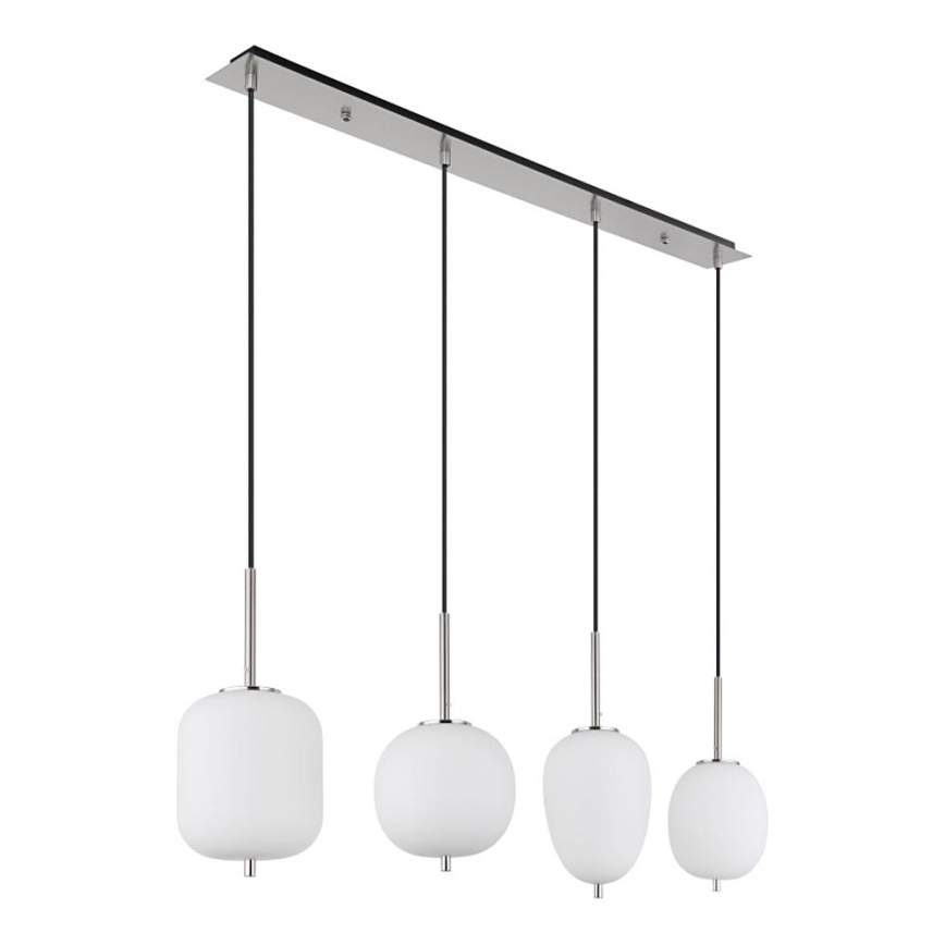 Globo - Lestenec na vrvici 4xE14/40W/230V bela