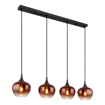 Globo - Lestenec na vrvici 4xE27/40W/230V baker