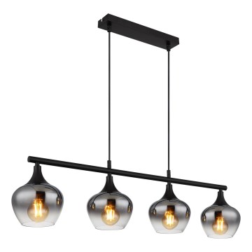 Globo - Lestenec na vrvici 4xE27/40W/230V črna