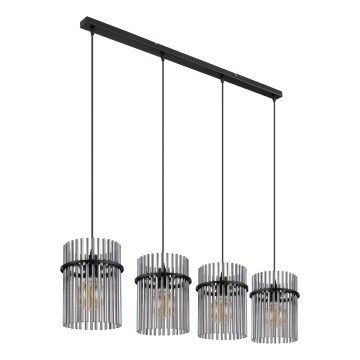 Globo - Lestenec na vrvici 4xE27/60W/230V črna
