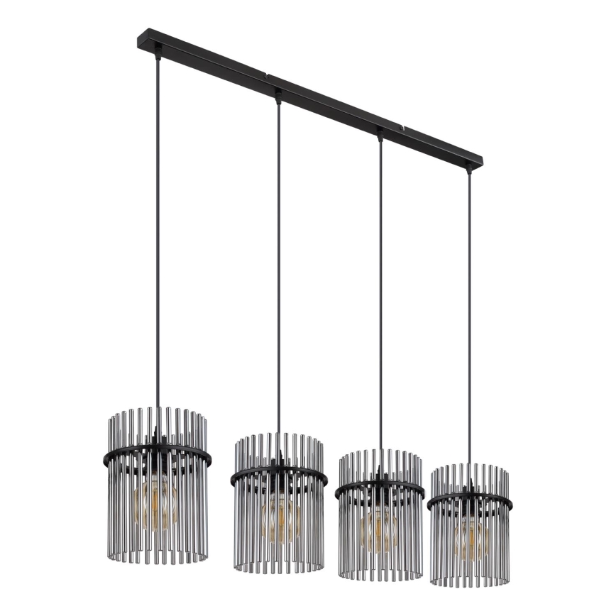 Globo - Lestenec na vrvici 4xE27/60W/230V črna