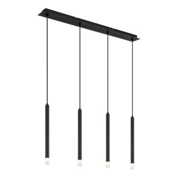 Globo - Lestenec na vrvici 4xG9/4W/230V črna