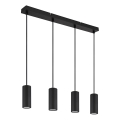 Globo - Lestenec na vrvici 4xGU10/25W/230V črna