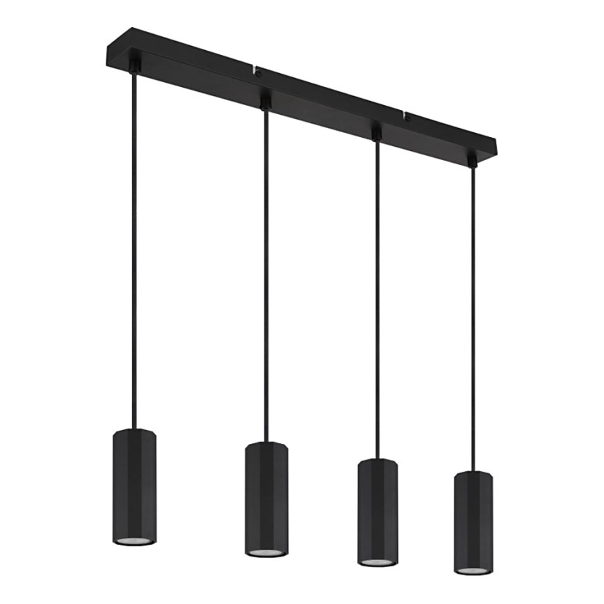 Globo - Lestenec na vrvici 4xGU10/25W/230V črna