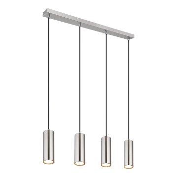 Globo - Lestenec na vrvici 4xGU10/35W/230V mat krom