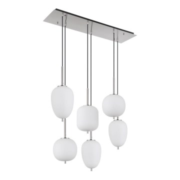 Globo - Lestenec na vrvici 6xE14/40W/230V sijajni krom