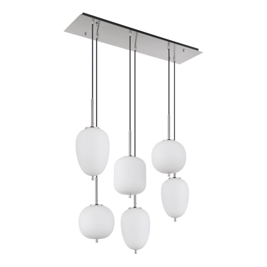 Globo - Lestenec na vrvici 6xE14/40W/230V sijajni krom