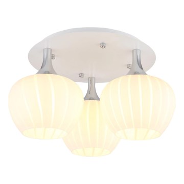 Globo - Nadgradni lestenec 3xE27/40W/230V bela