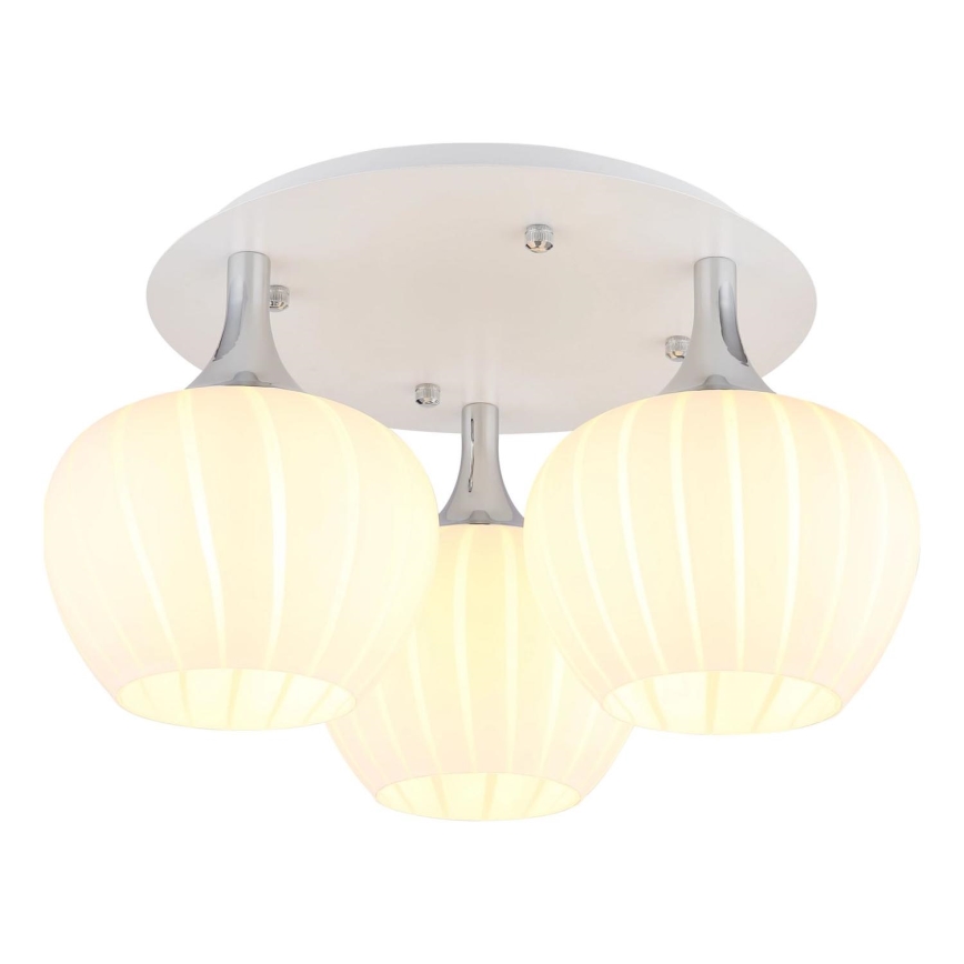 Globo - Nadgradni lestenec 3xE27/40W/230V bela