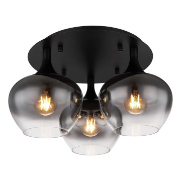 Globo - Nadgradni lestenec 3xE27/40W/230V pr. 45 cm črna