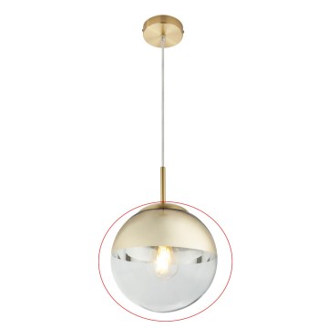 Globo - Nadomestno steklo za lestenec VARUS E27 v zlati barvi, premer 20 cm
