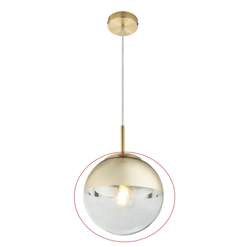 Globo - Nadomestno steklo za lestenec VARUS E27 v zlati barvi, premer 20 cm