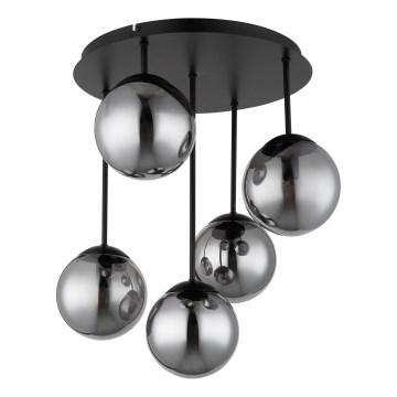 Globo - Pritrjena stropna svetilka 5xE14/25W/230V črna
