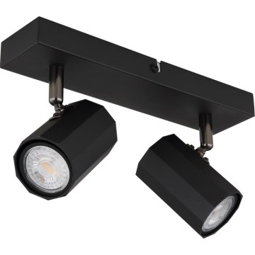 Globo - Reflektor 2xGU10/25W/230V črna