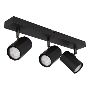 Globo - Reflektor 3xGU10/25W/230V črna