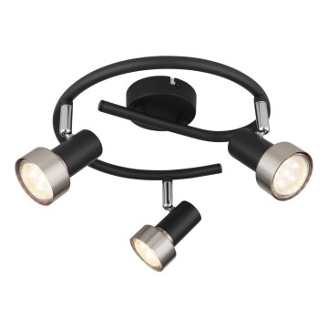 Globo - Reflektor  3xGU10/25W/230V črna/srebrna