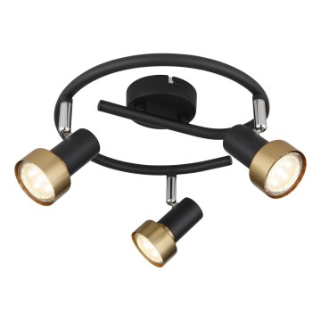 Globo - Reflektor  3xGU10/25W/230V črna/zlata