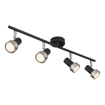 Globo - Reflektor  4xGU10/25W/230V črna/srebrna