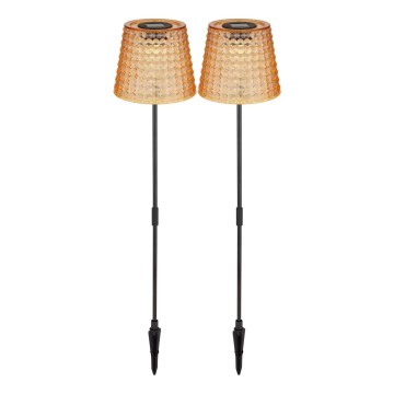 Globo - SET 2x LED Solarna svetilka LED/0,06W/3V IP44 oranža