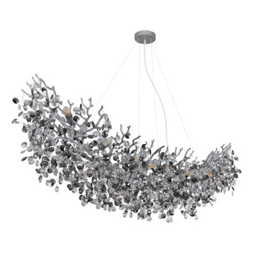 Globo - srebrn lestenec na kablu 16xE14/40W/230V