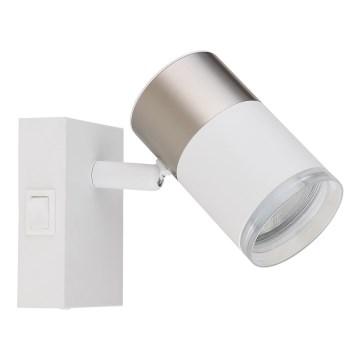 Globo - Stenski reflektor 1xGU10/25W/230V bela/mat krom