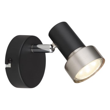 Globo - Stenski reflektor 1xGU10/25W/230V črna/srebrna