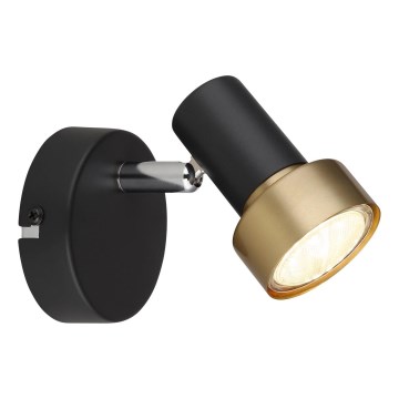 Globo - Stenski reflektor 1xGU10/25W/230V črna/zlata