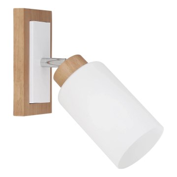 Globo - Stensko točkovno svetilo 1xE27/60W/230V hrast/bela