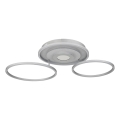 Globo - Stropna LED svetilka z zatemnjevanjem LED/40W/230V 2700-6500K 57x99,2 cm srebrna + daljinski upravljalnik