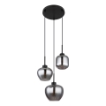 Globo - Viseča svetilka na kabel 3xE27/40W/230V črna