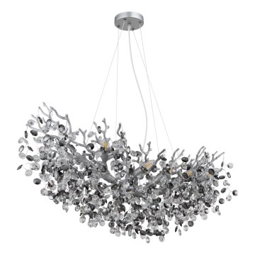 Globo - Viseči lestenec na kablu 10xE14/40W/230V srebrn