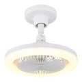 Globo - Zatemljiv LED stropni ventilator LED/20W/230V 3000-6500K bel + daljinski upravljalnik