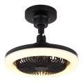 Globo - zatemljiv LED stropni ventilator LED/20W/230V 3000-6500K črna + daljinski upravljalnik