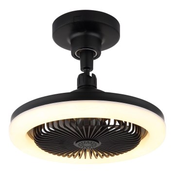 Globo - zatemljiv LED stropni ventilator LED/20W/230V 3000-6500K črna + daljinski upravljalnik