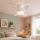 Globo - zatemnjevalni LED stropni ventilator LED/5W/230V 2700-6500K bel + daljinski upravljalnik