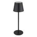 Globo - zatemnjiva, na dotik upravljana, polnilna zunanja LED namizna svetilka 3 v 1, 3W/5V, 3000/4000/5000K, IP54, 1800 mAh, črna