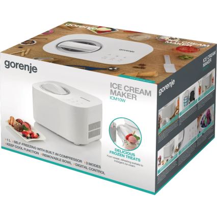 GORENJE ICM10W - Aparat za sladoled 100 W/230 V, bela