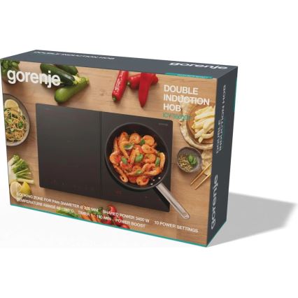 GORENJE ICY3500DGP - Indukcijski kuhalnik z dvema kuhalnima conama 3400W/230V