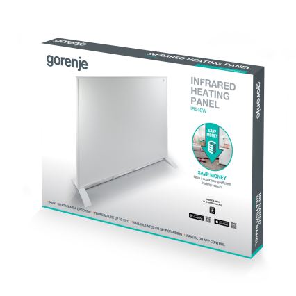 GORENJE IR540W - Pametni električni infrapanel 540 W, časovnik, IP44, Wi-Fi, bela