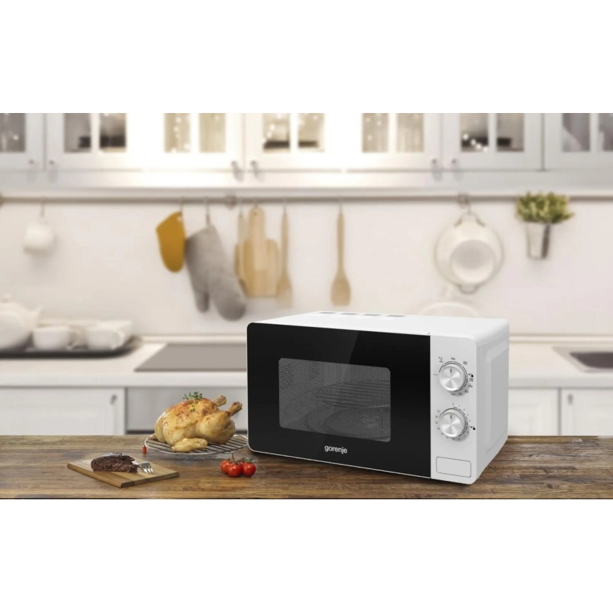 GORENJE MO20E2W - Mikrovalovna pečica z žarom 800W/230V 20 l bela
